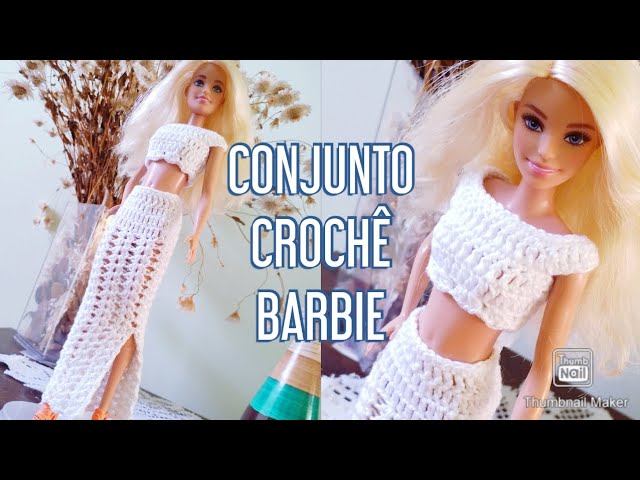 Roupa de crochê Barbie/ Ropa tejida a crochet muñeca Barbie/ Crochet  clothes for Barbie dolls 