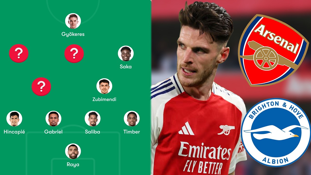 SHOCK LINEUP LEAKED😱Arteta's INSANE XI vs BRIGHTON + Rice INJURY UPDATE REVEALED🔥Title Race is ON