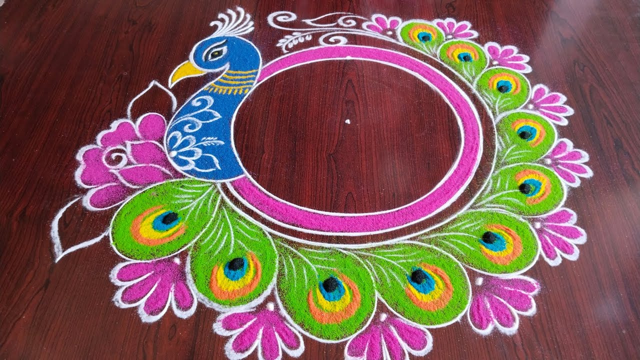 2025 new year special rangoli design only 3 dot's....