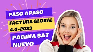 COMO HACER una FACTURA GLOBAL 4.0 l RESICO, ACTIVIDAD EMPRESARIAL Y PROFESIONAL I RIF