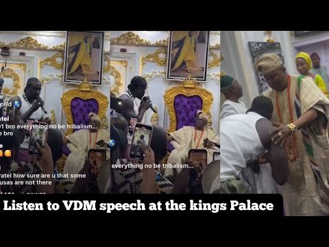 Verydarkman give a Powerful Speech at the Iwo King's Palace in Osun State
