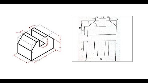 Autocad Drawing: 9 Drawing Isometric View from Orthographic Projection