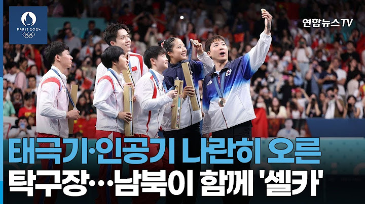[앵커리포트] 태극기·인공기 나란히 오른 탁구장…남북이 함께 '셀카' / 연합뉴스TV (YonhapnewsTV)