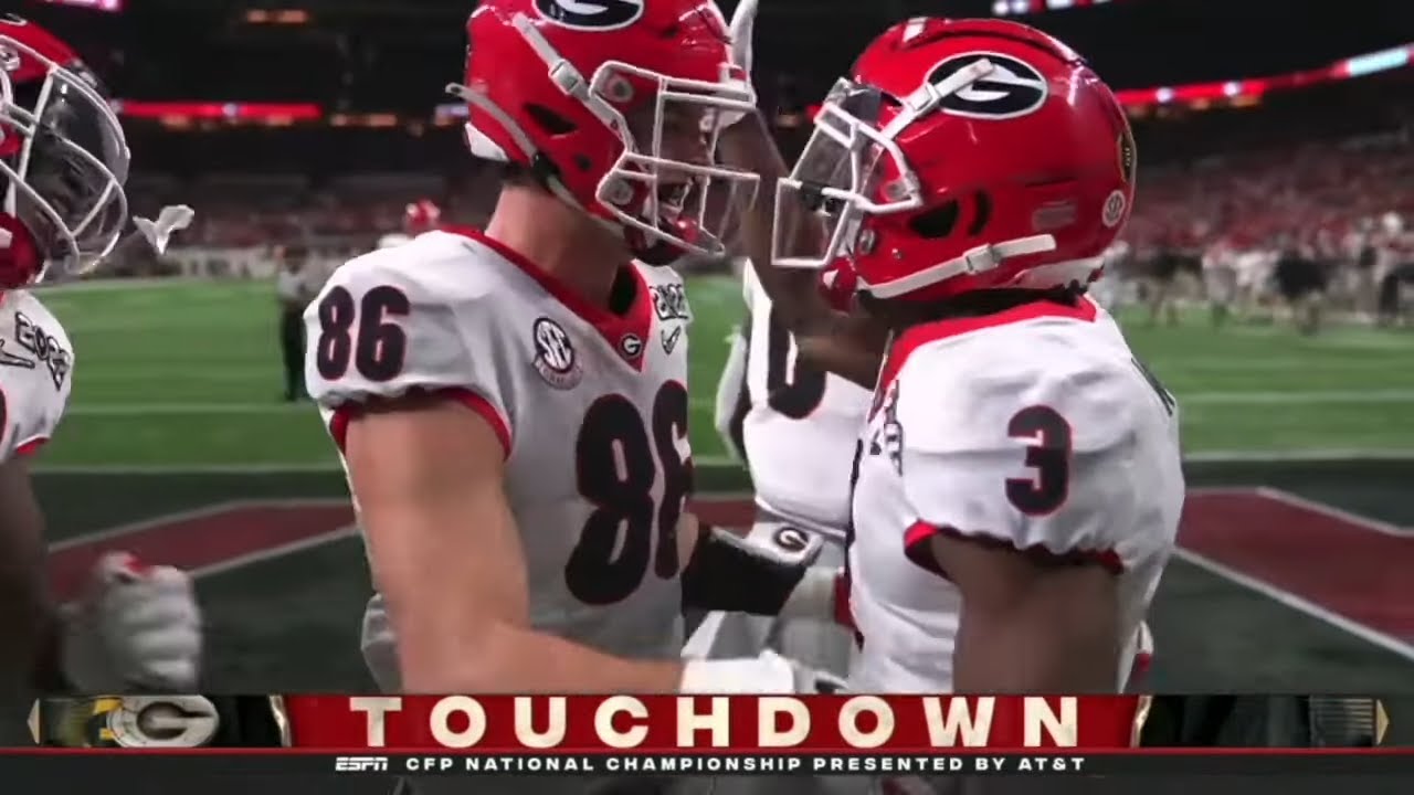 James Cook 67 Yard Run Leads to Georgia TD vs Alabama | 2022 College Football