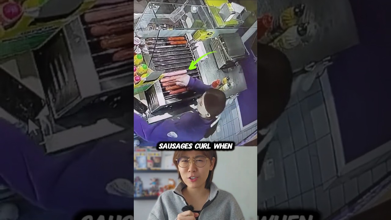 Why do sausages curl #shorts