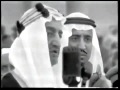خطاب الملك فيصل لأروساء العرب وبجانبه سلمان الحزم 