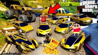 Franklin and Shinchan Stealing Golden Cars in GTA 5