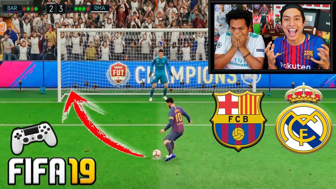 ¡¡RETO FIFA 19!! Penaltis con castigo HUMILLANTE 😱       BARÇA vs REAL MADRID