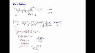 B.3 Solving Rational Equations