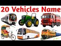 Learn 20 Vehicles | Fun Transportation Names &amp; Pictures for Kids, Toddlers &amp; Preschool Learning