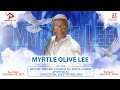 Funeral service for the late myrtle olive lee april 27 2024  11 am est