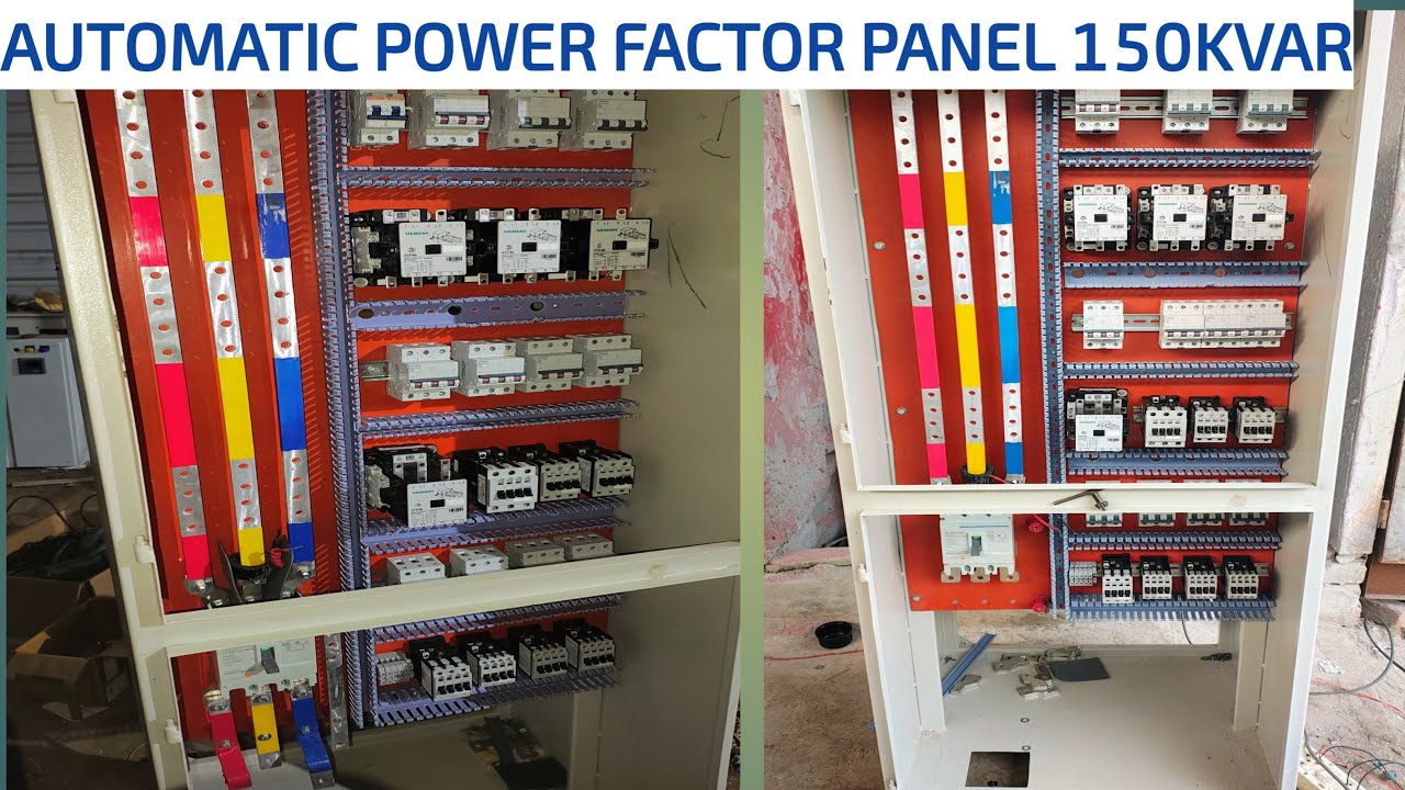 automatic power factor correction panel 150 kvar power and control wiring