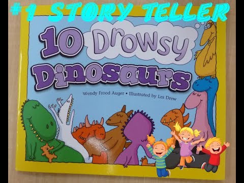 10 DROWSY DINOSAURS 🐯 Children story book reading | Stories for kids