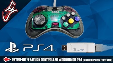 Retro-bit’s Sega Saturn USB controller working on PS4! (via Brook PS3 to PS4 Super Converter)