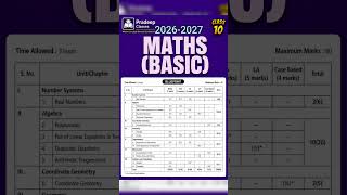 CBSE CLASS 10TH MATHS BLUEPRINT 2026-27 #mathproblems #cbseclass10