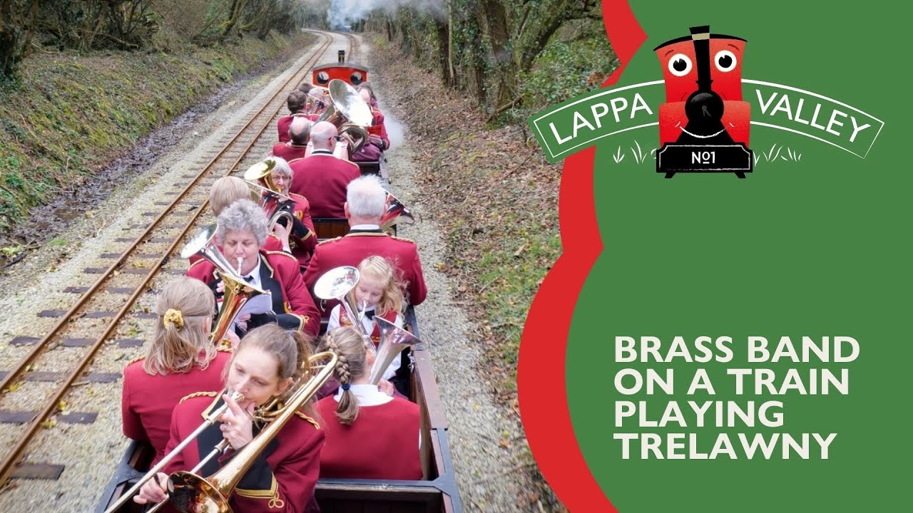 St Newlyn East Band play Trelawny's Army on a Steam Train for St Piran's Day.