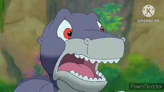 Angry Longnecks chase Chomper Crossover