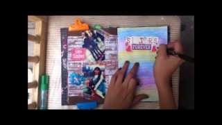 TUTORIAL SCRAPBOOK ♥ SMASH BOOK Haz una pagina conmigo ♥ (28 04 -2013)