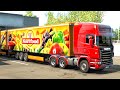 Euro Truck Simulator 2 - Scania R420 Picking Up a 30,4 Tons Load With Double Trailers