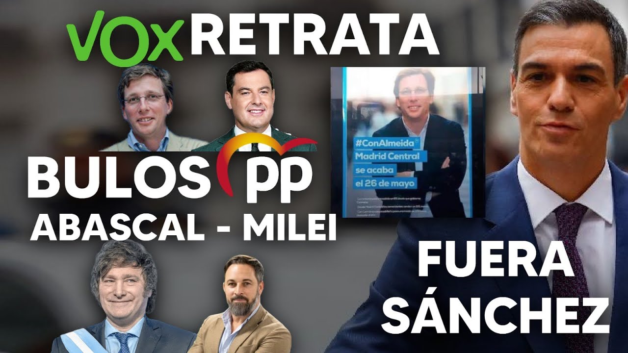 ¡BULOS DEL PP SOBRE ABASCAL Y MILEI, VOX RETRATA A CARMEIDA Y JUANMA ...