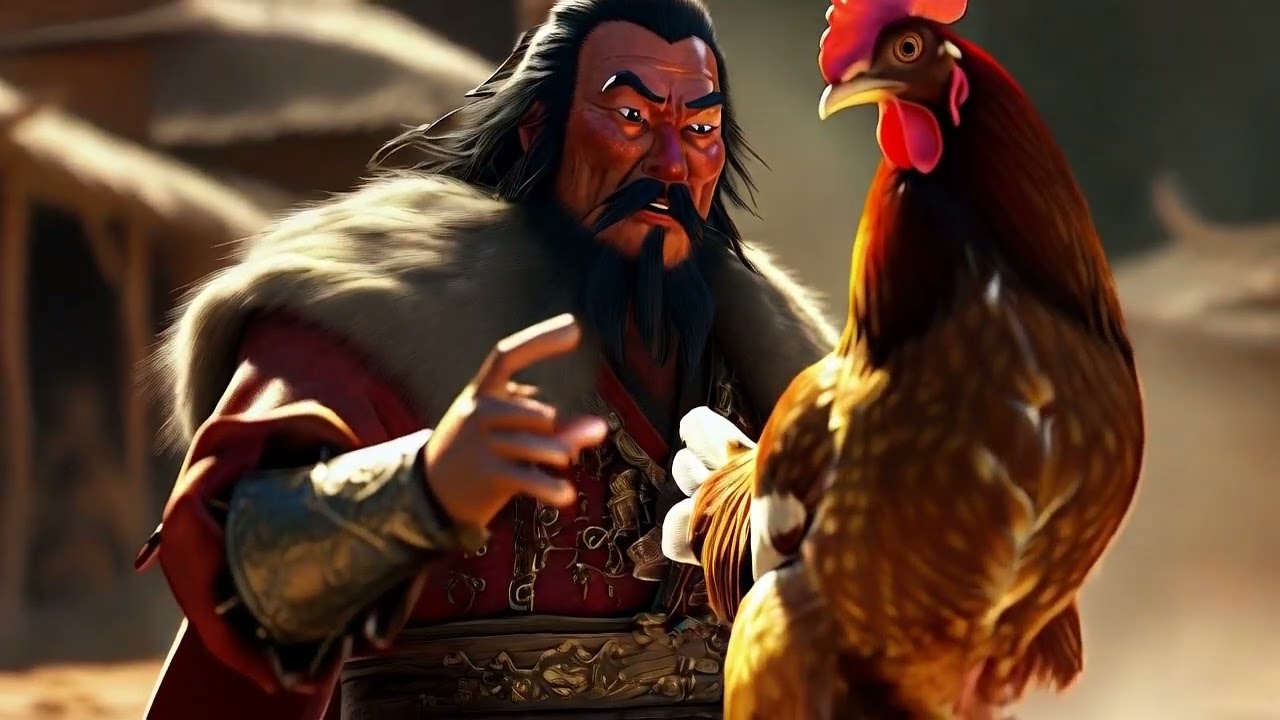 Genghis Khan Playing A Chicken (supposedly)