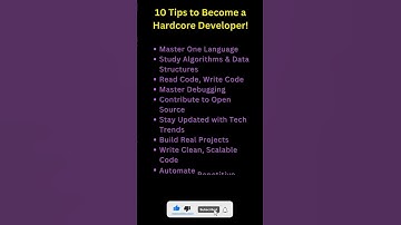 10 Tips to Become a Hardcore Developer! #developerlife #codingtips #programming #techlife  #devops