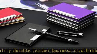 Padike Business Card Holder, Business Card Case Professional PU Leather & Stainless Steel Multi Car screenshot 4