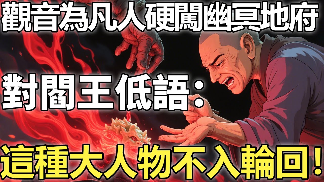 為了一個凡人，觀音竟然不惜硬闖幽冥地府！她當眾倒掉孟婆湯，在閻王耳邊低語幾句，對方瞬間臉色慘白：他竟是那位大人物？【輪回|因果|佛學】