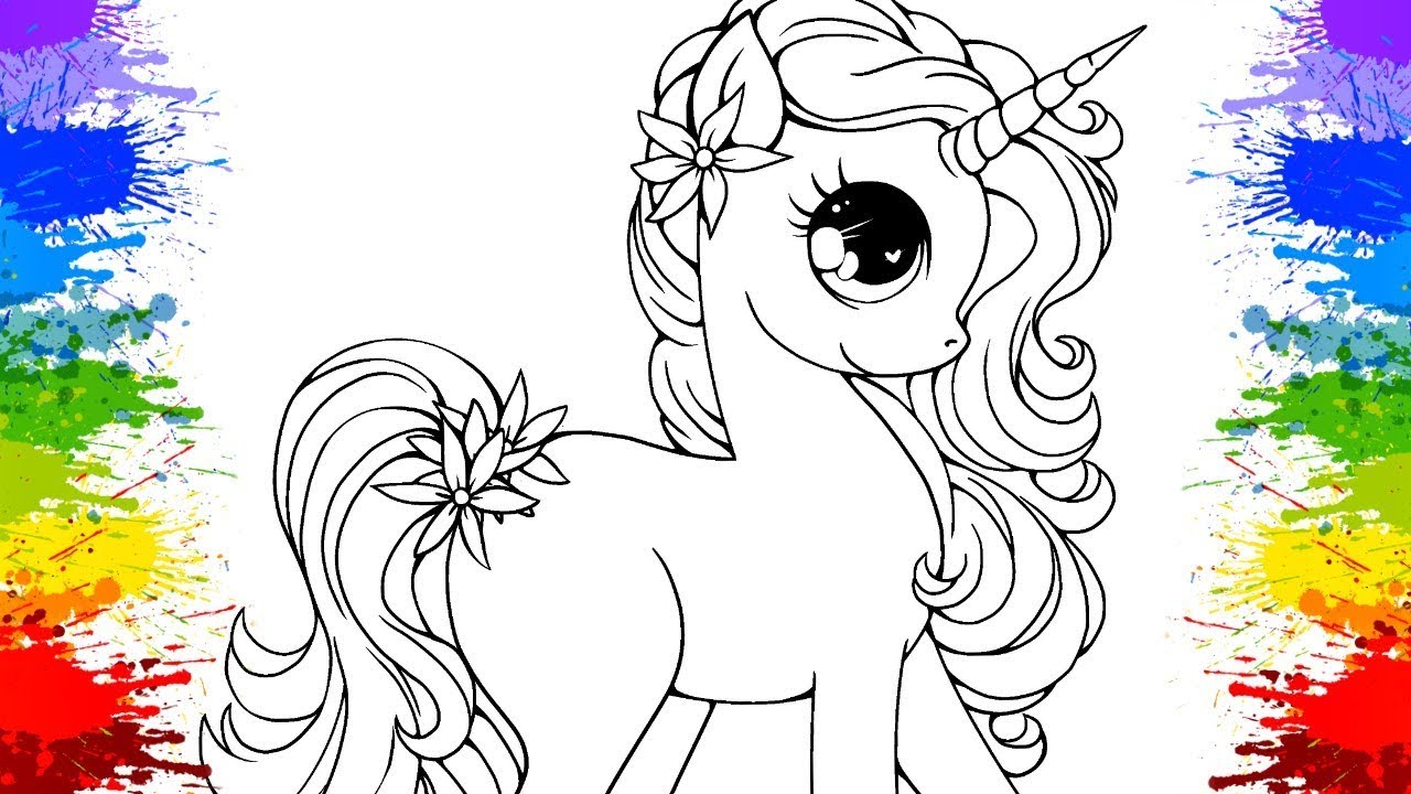 desenho para colorir unicornio - Atividades para a Educação