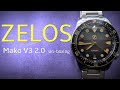 Zelos Mako V3 2.0 Black Fume Dial Un-Boxing hands on with the latest from Zelos