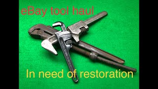 eBay vintage tool haul antique 1888 bahco 91 wrench + ridgid 1937 mini pipe wrench 6inch 😀👍⚒️
