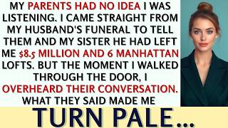 My Parents Were Whispering When I Came from My Husband's Funeral to Tell Them He Left Me $8.5M & 6