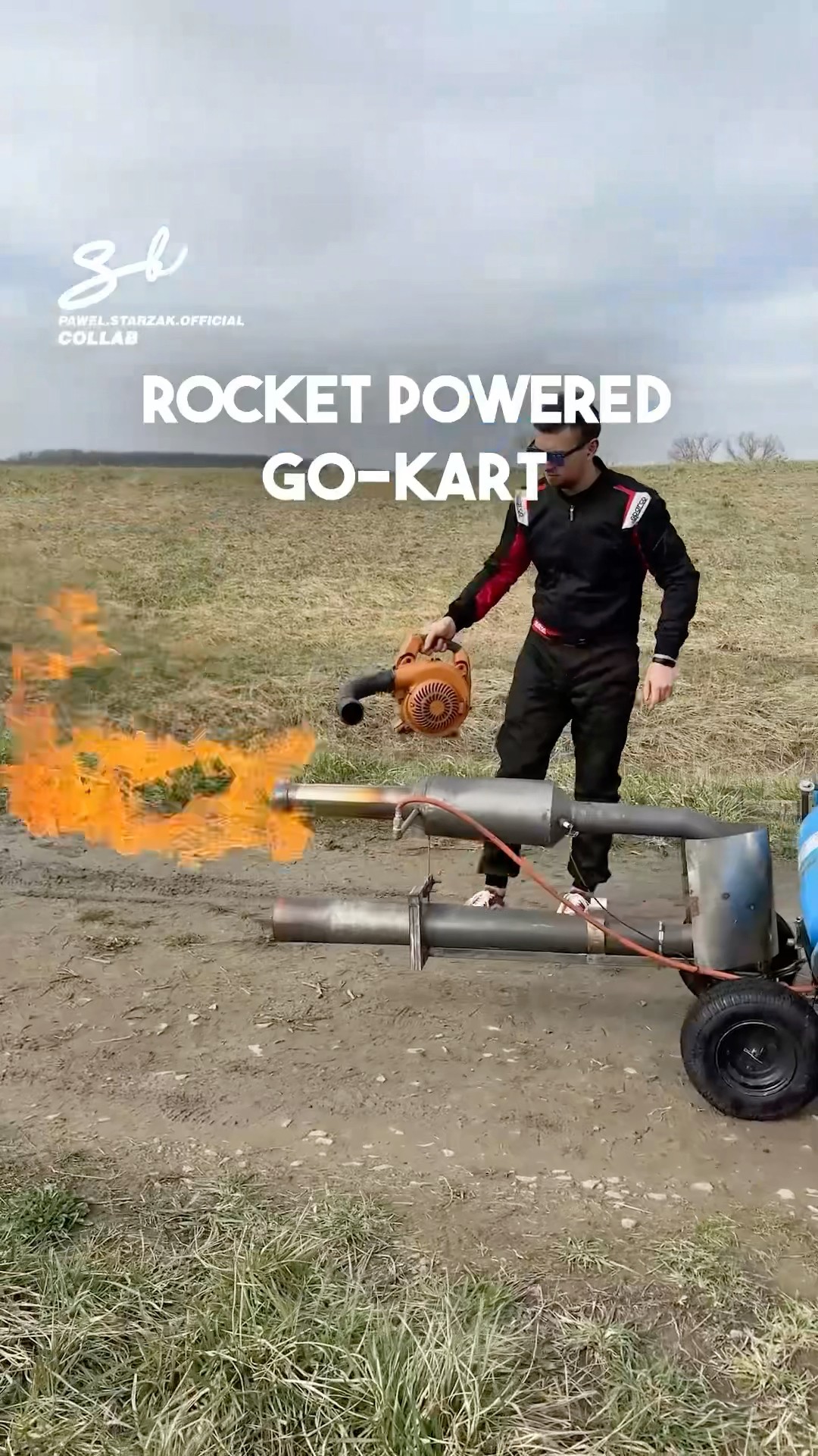 Who knew a leaf blower had this much potential…? #rocket #fire #vehicle