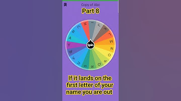 If it lands on the first letter of your name you are out (part 8)#spinwheel#random