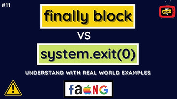 #11 Finally block VS System.exit(0) in Java | Finally Block | Exception Handling in Java | #java