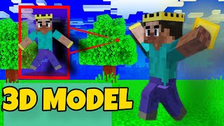 Minecraft 3D MODEL Kaise Banaye ✨ | TAARZO GAMERR #minecraft #3dmodeling