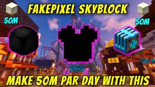 How To Make 50M Par Day in Fakepixel Skyblock EP1 #fakepixel