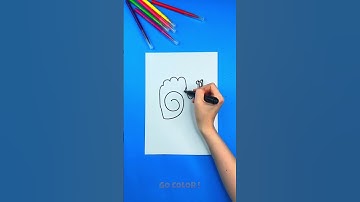 CUTE SNAIL DRAWING! 🐌✏️ | Easy & Fun Tutorial for Beginners! #Shorts #KidsVideo