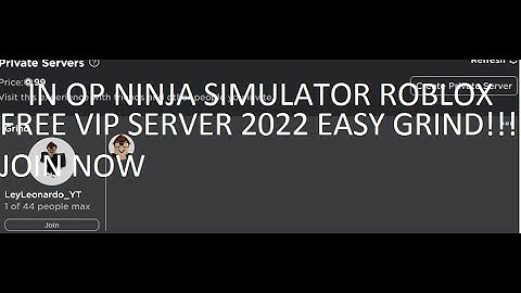 |Free Vip Server Op Ninja Simulator| 2022 Easy Grind