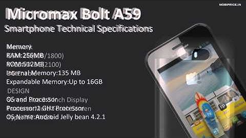 Micromax Bolt A59 Price Specification Review 3.5 inch TFT HVGA Display with 1 GHz Processor