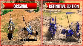 Age of Empires 2: Definitive Edition - All Unique Units Comparison - Original vs Remaster