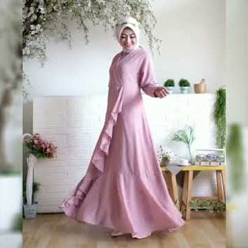 Gamis Polos Spring Maxi Dress