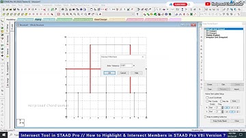 Intersect Tool in STAAD Pro // How to Highlight & Intersect Members in STAAD Pro V8i Version ?
