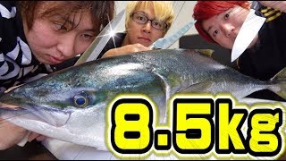 【大食い】巨大ブリ丸ごと１匹さばいて食べきるまで帰れません！！！【きまぐれクック、にしやんＦＣ】