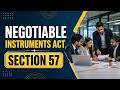 Negotiable Instruments Act, 1881 Section 57 | #NegotiableInstrumentsAct #Educational #TaxTips