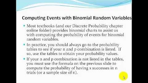 Ch 5: Binomial Probability Distribution