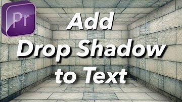 Add Drop Shadow to Text in Premiere Pro 2024