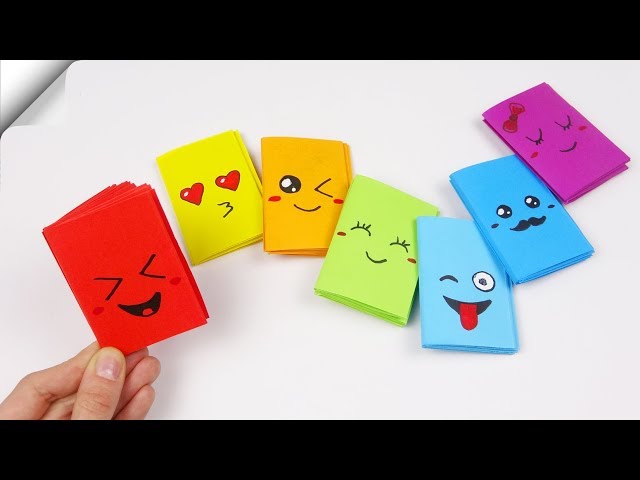How to Make DIY Miniature Note Books From One Sheet Paper !!! Easy Paper  Craft Idea By Aloha Crafts 