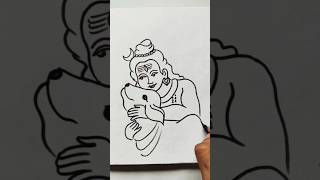 Quick simple and easy drawing of lord Shiva and Nandi Maharaj/ Shankar bhagwan Bholenath Neelkanth