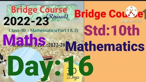 10th, Mathematics, Maths, Bridge Course 202-23, Day 16, English and SemiEnglish